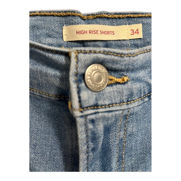Levi High Rise Denim Shorts | 34 | NEW - Picture 8 of 11